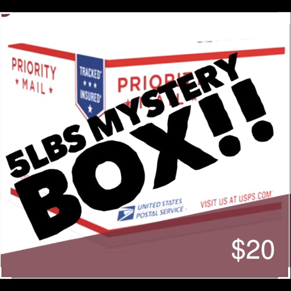 5 LB Mystery Box full of Clothes, bags, shoes, home goods, goodies, treasure